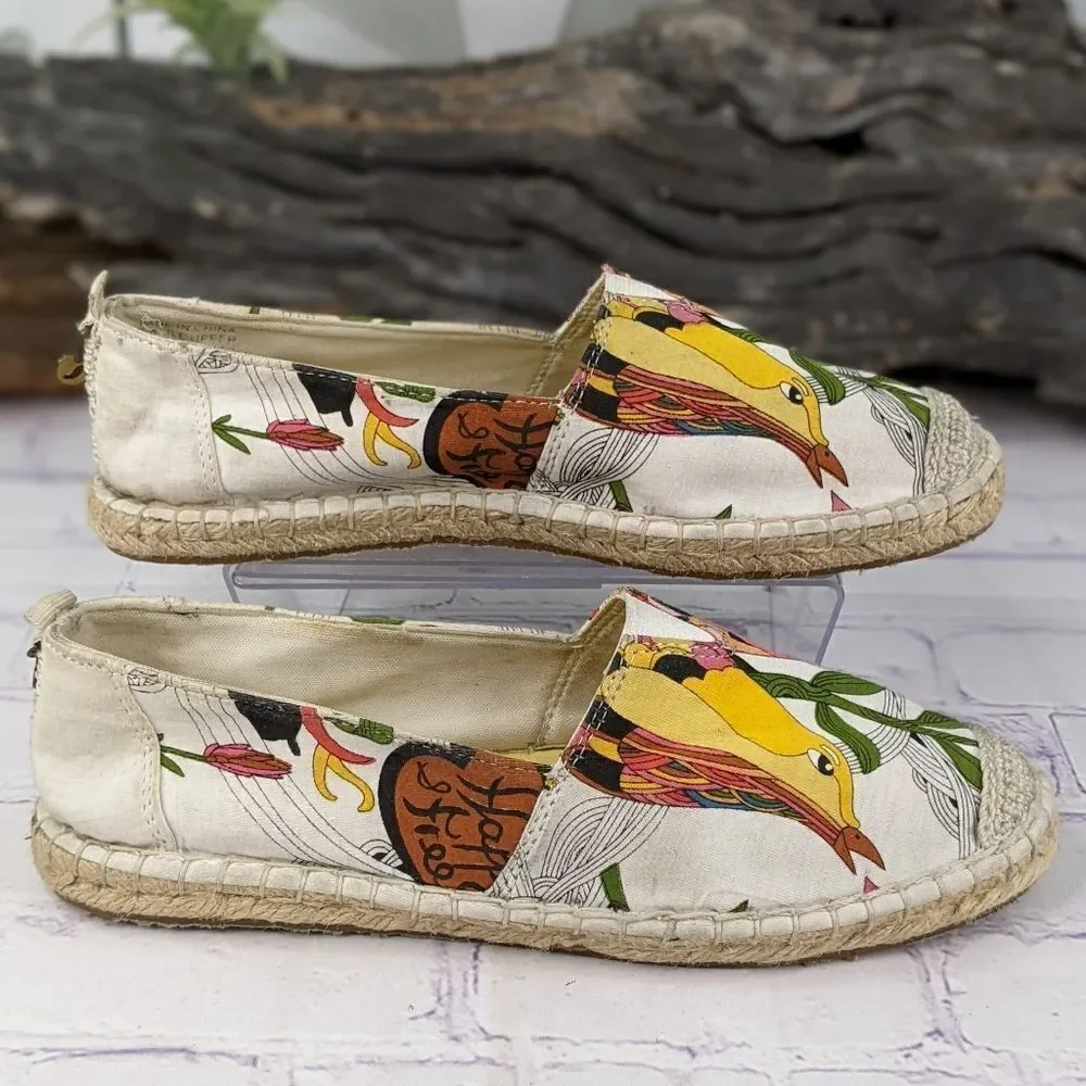 The Sak Sakroots White Peace Rhapsody Slip-On Espadrilles